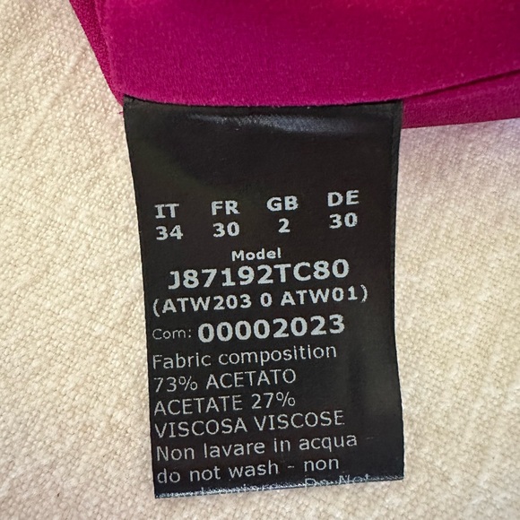 Atlein Violet Satin Crepe Asymmetrical Midi Skirt - Picture 5 of 6